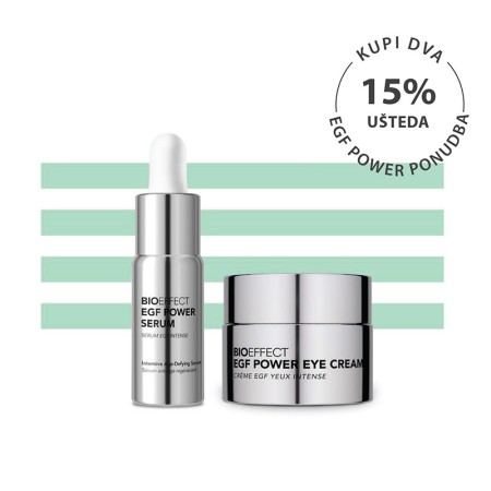 15% uštede pri kupnji dva proizvoda: EGF Power Serum i EGF Eye Cream