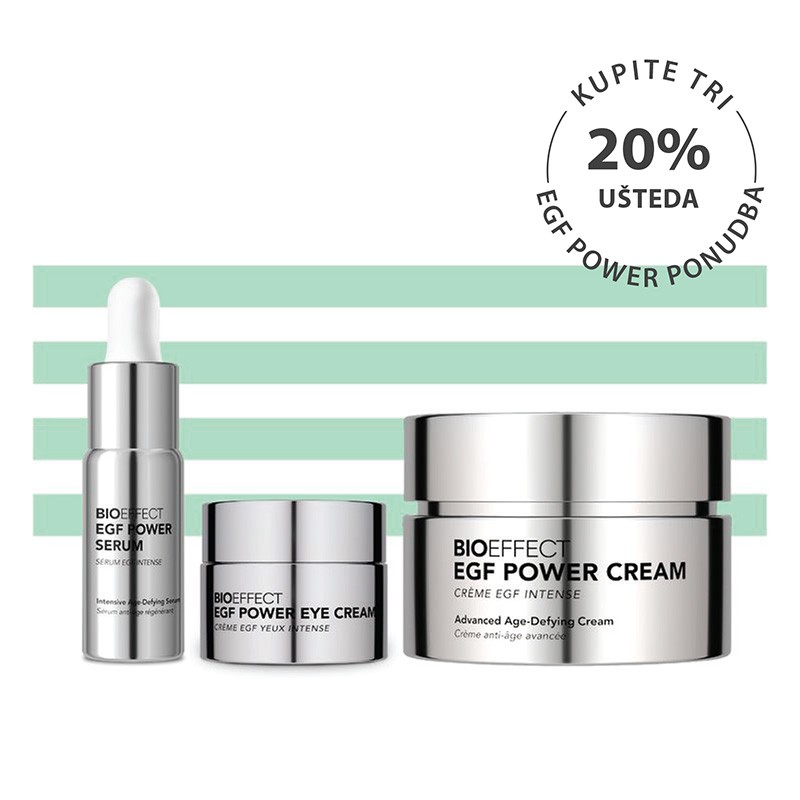 20% uštede pri kupnji tri proizvoda: EGF Power Serum, EGF Power Cream i EGF Eye Cream